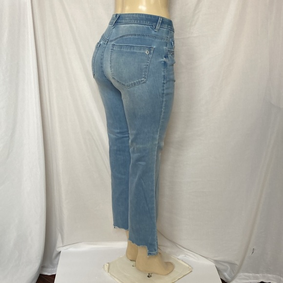DEMOCRACY Jeans Women Tummy Control Size 6 Scalloped Hem Vintage Light Blue NWOT - Picture 5 of 10